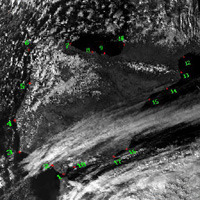 Imagen del satélite NOAA de la Península Ibérica con corrección geométrica