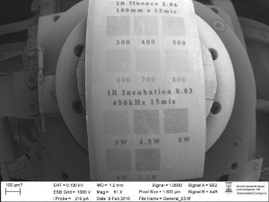 Microfotografía SEM de electrones retrodispersados Detalle de las fases en una fibra de cerámica superconductora (Bi, Sr, Ca, Cu, O)
